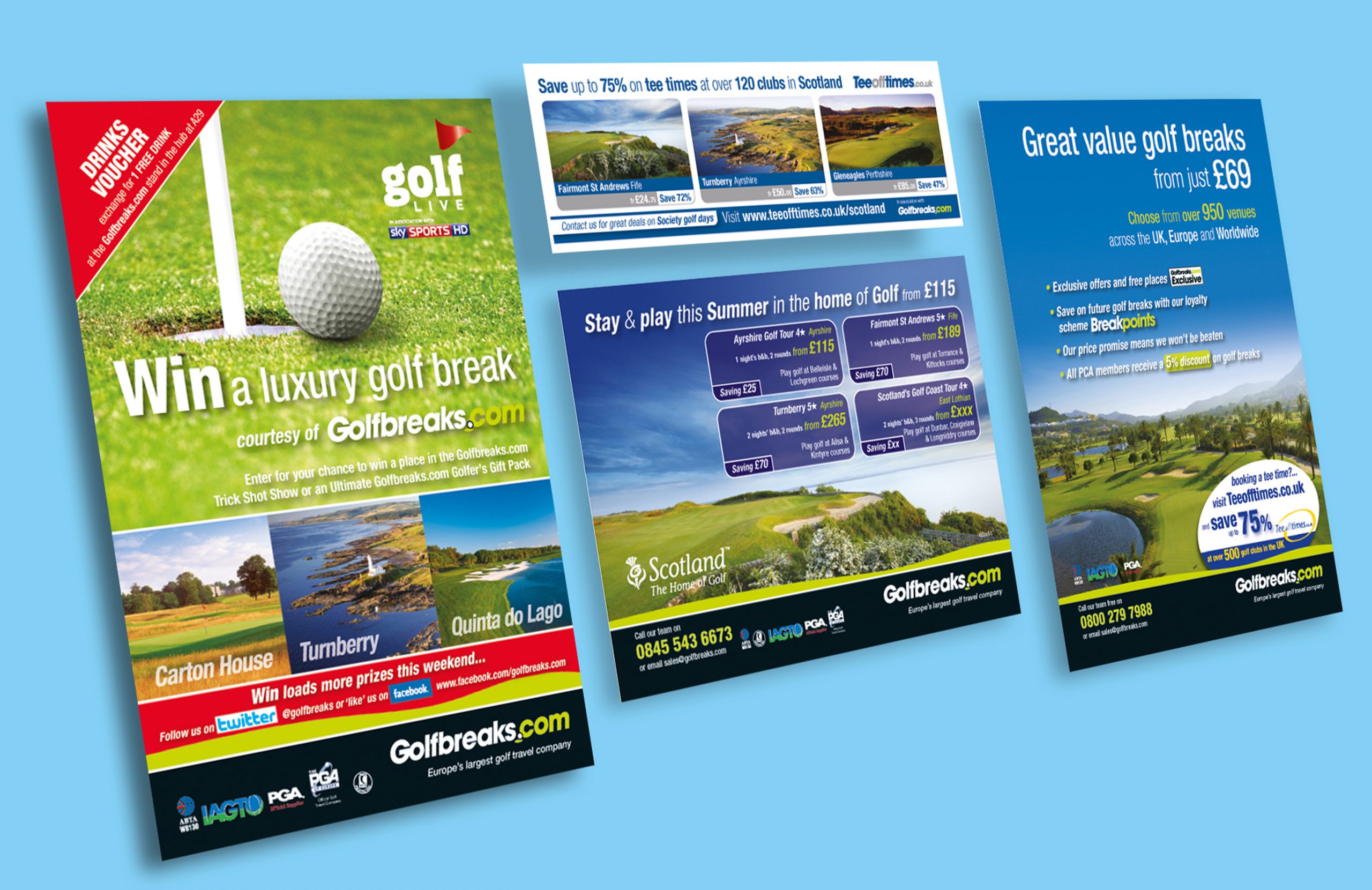 Luxury Golfbreaks Brochure Ads