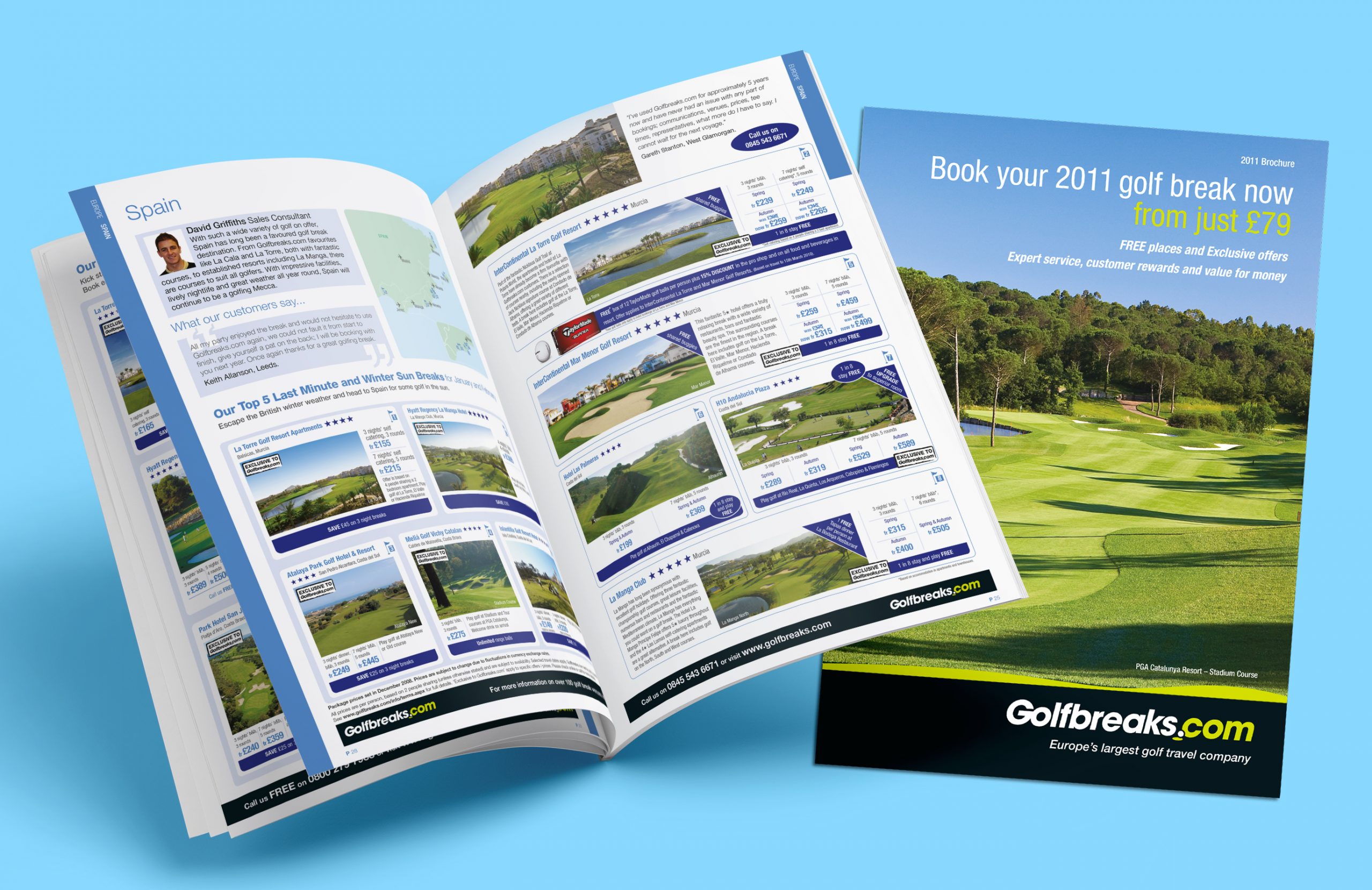 Golfbreaks portfolio design